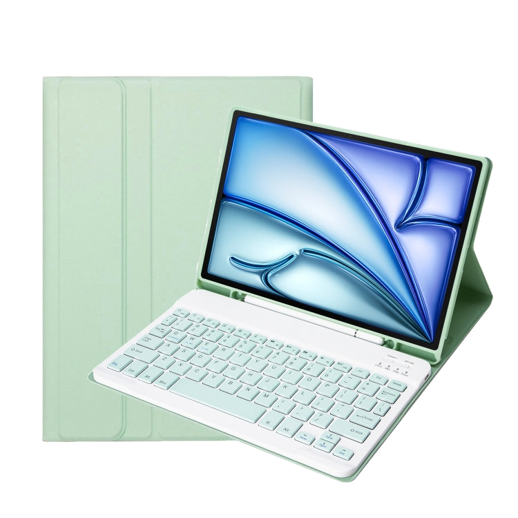 iPad Air 11 2024 / 2025 / Air 4 2020 / Air 5 2022 用 A098B 着脱式 ABS 超薄型 キャンディカラー Bluetoothキーボード保護ケース スタンド＆ペンスロット付き, A098B