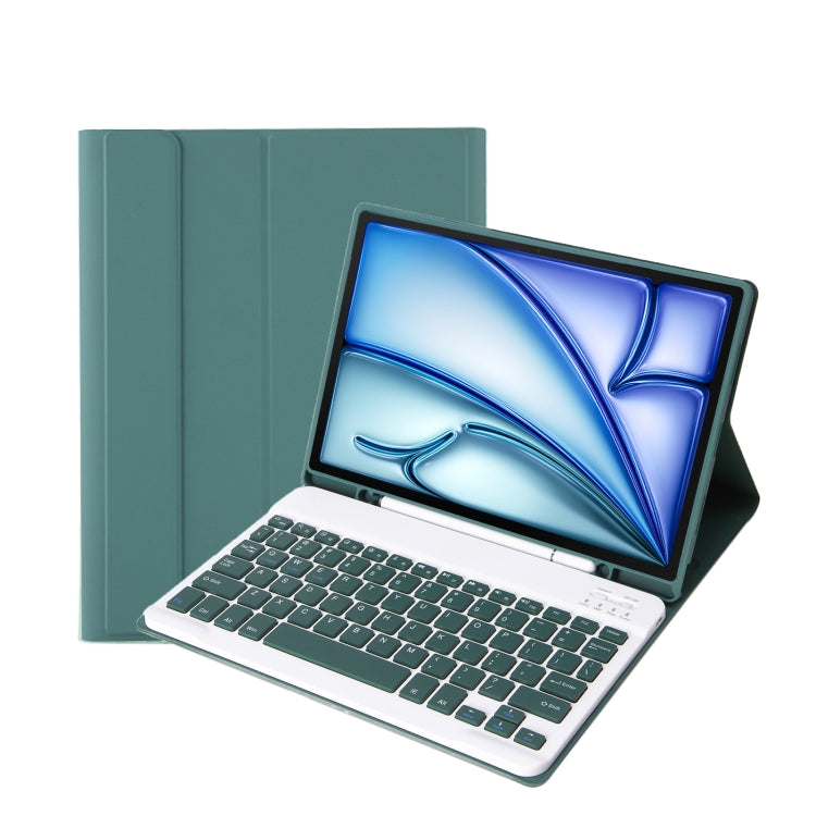 iPad Air 11 2024 / 2025 / Air 4 2020 / Air 5 2022 用 A098B 着脱式 ABS 超薄型 キャンディカラー Bluetoothキーボード保護ケース スタンド＆ペンスロット付き, A098B