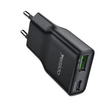 Yesido YC112 超薄型 20W デュアルポート PD QC急速充電器, YC112
