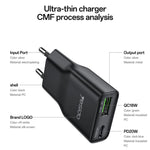 Yesido YC112 超薄型 20W デュアルポート PD QC急速充電器, YC112