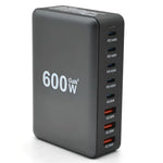 600W USB-C / Type-C & USB-A 8ポート高出力GaNデスクトップ急速充電器 EUプラグ、USプラグ、UKプラグ、AUプラグ