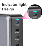 600W USB-C / Type-C & USB-A 8ポート高出力GaNデスクトップ急速充電器 EUプラグ、USプラグ、UKプラグ、AUプラグ
