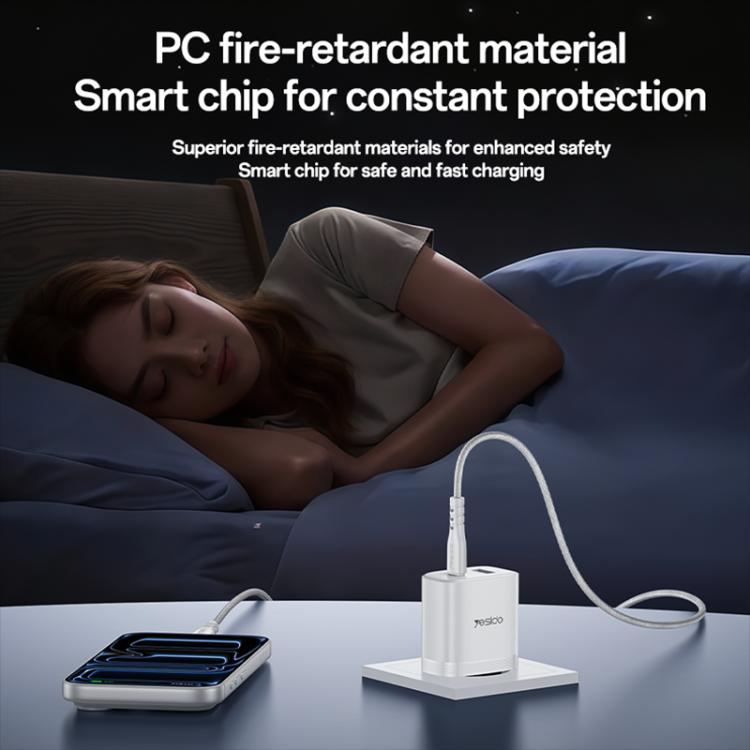 Yesido PD45W USB & Type-C デュアルインターフェース急速充電器セット EUプラグ、UKプラグ、USプラグ