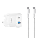 Yesido PD45W USB & Type-C デュアルインターフェース急速充電器セット EUプラグ、UKプラグ、USプラグ