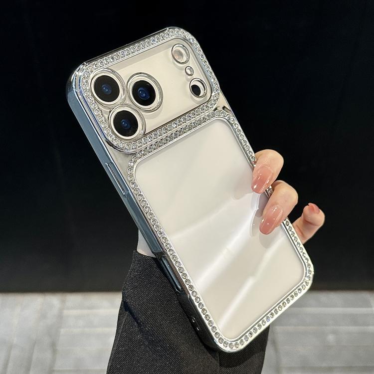 電気めっきPCハイブリッドTPUラインストーンスマホケース、iPhone 17 Pro Max用、iPhone 17 Pro用