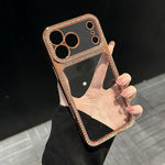 電気めっきPCハイブリッドTPUラインストーンスマホケース、iPhone 17 Pro Max用、iPhone 17 Pro用