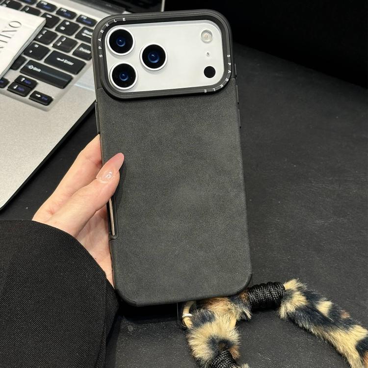 フェイクスエード生地TPUスマホケース スクリーンプリントのウサギぬいぐるみロープ付き、iPhone 17 Pro Max用、iPhone 17 Pro用、iPhone 17用、iPhone 16 Pro Max用、iPhone 16 Pro用、iPhone 16用、iPhone 15 Pro Max用、iPhone 15 Pro用