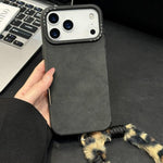 フェイクスエード生地TPUスマホケース スクリーンプリントのウサギぬいぐるみロープ付き、iPhone 17 Pro Max用、iPhone 17 Pro用、iPhone 17用、iPhone 16 Pro Max用、iPhone 16 Pro用、iPhone 16用、iPhone 15 Pro Max用、iPhone 15 Pro用