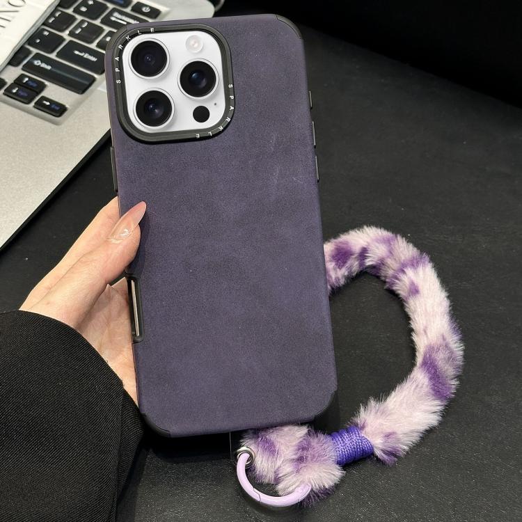 フェイクスエード生地TPUスマホケース スクリーンプリントのウサギぬいぐるみロープ付き、iPhone 17 Pro Max用、iPhone 17 Pro用、iPhone 17用、iPhone 16 Pro Max用、iPhone 16 Pro用、iPhone 16用、iPhone 15 Pro Max用、iPhone 15 Pro用