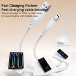 Yesido 18W USBシングルインターフェース充電器セット USBからType-Cケーブル付き、EUプラグ、UKプラグ、USプラグ