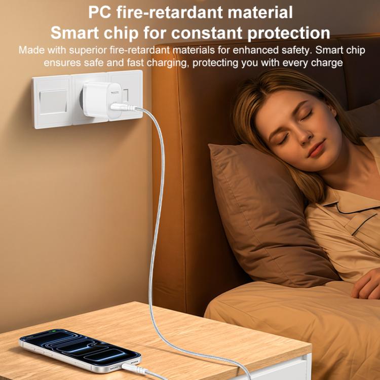 Yesido 18W USBシングルインターフェース充電器セット USBからType-Cケーブル付き、EUプラグ、UKプラグ、USプラグ
