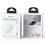 Yesido YC19U PD20W USB-C / Type-CとQC18W USB-Aデュアルポート充電器セット Type-CからType-Cケーブル付き、YC19U