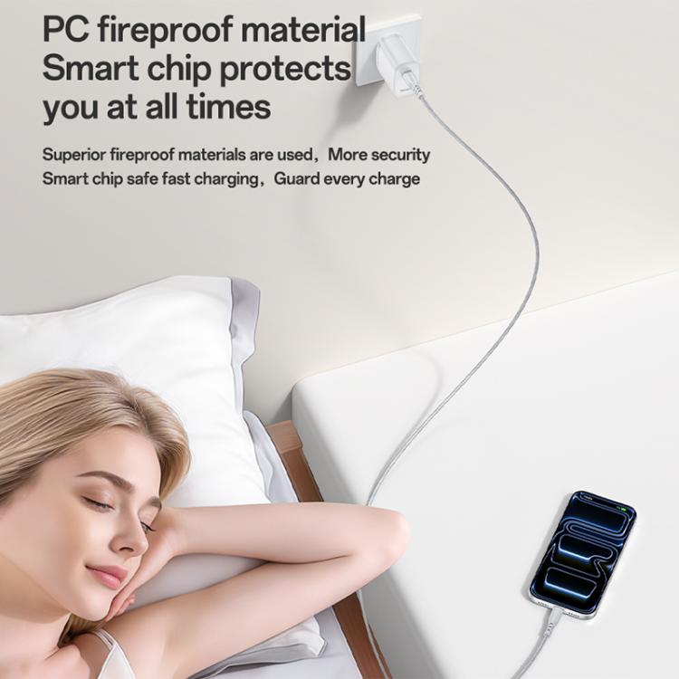 Yesido YC20U PD35W USB-C / Type-Cシングルポート急速充電器セット Type-CからType-Cケーブル付き、YC20U