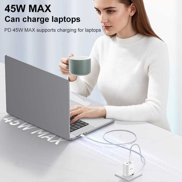 Yesido PD45W デュアルType-C急速充電キット Type-CからType-Cケーブル付き、USプラグ、EUプラグ、UKプラグ
