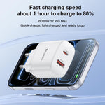 Yesido YC106 PD20W USB-C / Type-CとQC18W USB-Aデュアルポート充電器セット Type-CからType-Cケーブル付き、YC106