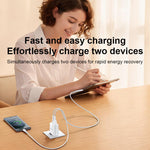 Yesido YC106 PD20W USB-C / Type-CとQC18W USB-Aデュアルポート充電器セット Type-CからType-Cケーブル付き、YC106