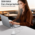 Yesido YC107 PD35W USB-C / Type-Cシングルポート急速充電器セット Type-CからType-Cケーブル付き、YC107