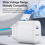 Yesido YC107 PD35W USB-C / Type-Cシングルポート急速充電器セット Type-CからType-Cケーブル付き、YC107