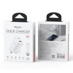Yesido YC152 PD20W USB-C / Type-CとQC18W USB-Aデュアルポート充電器セット Type-CからType-Cケーブル付き、YC152
