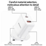 Yesido YC152 PD20W USB-C / Type-CとQC18W USB-Aデュアルポート充電器セット Type-CからType-Cケーブル付き、YC152