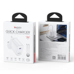 Yesido YC153 PD35W USB-C / Type-Cシングルポート急速充電器セット Type-CからType-Cケーブル付き、YC153