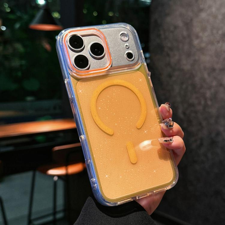 クリスタルシマーアクリル磁気スマホケース、iPhone 17 Pro Max用、iPhone 17 Pro用