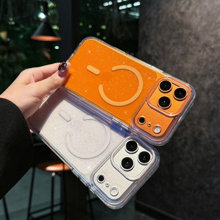 クリスタルシマーアクリル磁気スマホケース、iPhone 17 Pro Max用、iPhone 17 Pro用