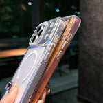 クリスタルシマーアクリル磁気スマホケース、iPhone 17 Pro Max用、iPhone 17 Pro用