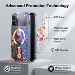 IMD ブルーライト ジャングルシリーズ 磁気スマホケース、iPhone 13 Pro Max 用、iPhone 13 Pro 用