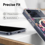 IMD ブルーライト ジャングルシリーズ 磁気スマホケース、iPhone 13 Pro Max 用、iPhone 13 Pro 用
