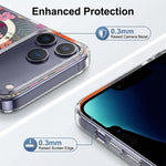 IMDブルーライトジャングルシリーズ磁気スマホケース、iPhone 16用、iPhone 15 Pro Max用、iPhone 15 Pro用、iPhone 15 Plus / 14 Plus用、iPhone 15用、iPhone 14 / 13用、iPhone 14 Pro用、iPhone 14 Pro Max用