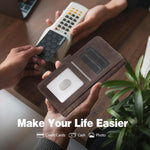 AZNS A2 Series Tri-Card Wallet RFID Vegan Leather Phone Case with Strap, For iPhone 11 Pro