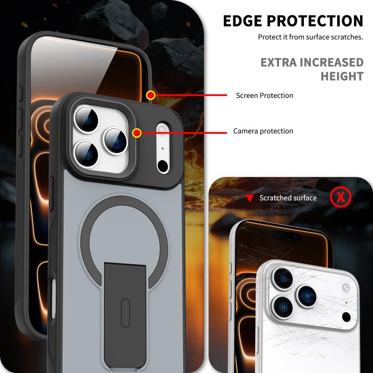 スキンフィールインビジブルキックスタンドMagSafeスマホケース、iPhone 16e / 17e用、iPhone 17 Pro Max用、iPhone 17 Pro用、iPhone 17用、iPhone Air用