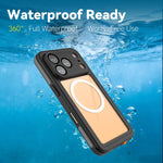 RedPepper VシリーズIP68防水磁気電話ケース、iPhone 17 Pro用、iPhone 17用
