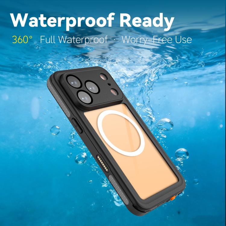 RedPepper VシリーズIP68防水磁気電話ケース、iPhone 17 Pro用、iPhone 17用