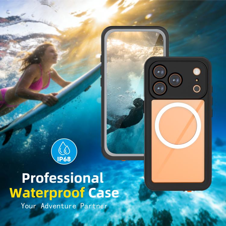 RedPepper VシリーズIP68防水磁気電話ケース、iPhone 17 Pro用、iPhone 17用
