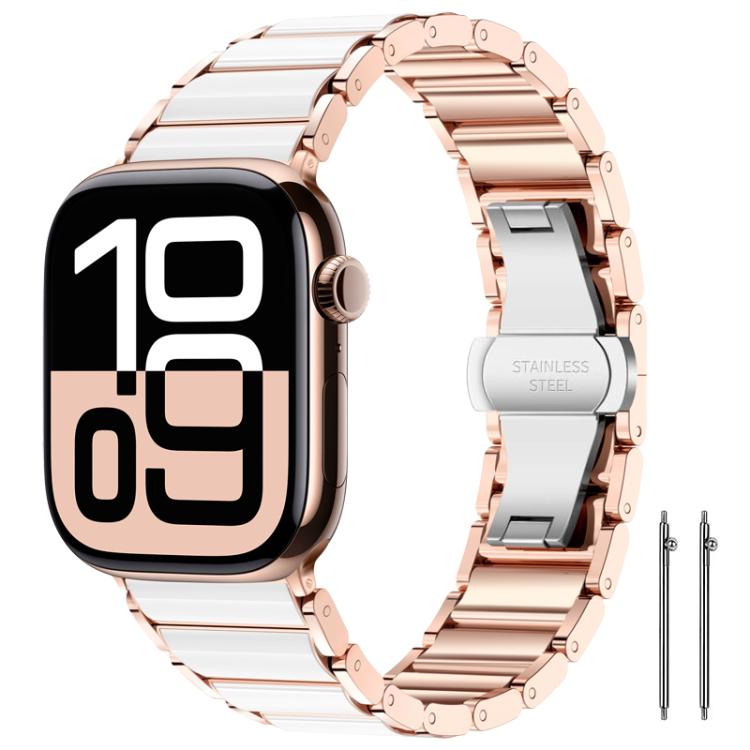 xDfind セラミックステンレススチールウォッチバンド、Apple Watch 42 / 44 / 45 / 46 / 49mm用、Apple Watch 38 / 40 / 41 / S11 42mm用