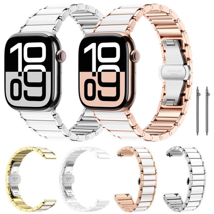 xDfind セラミックステンレススチールウォッチバンド、Apple Watch 42 / 44 / 45 / 46 / 49mm用、Apple Watch 38 / 40 / 41 / S11 42mm用