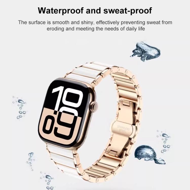 xDfind セラミックステンレススチールウォッチバンド、Apple Watch 42 / 44 / 45 / 46 / 49mm用、Apple Watch 38 / 40 / 41 / S11 42mm用