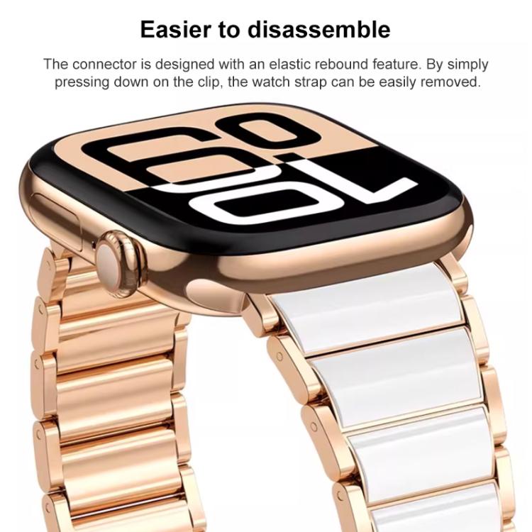 xDfind セラミックステンレススチールウォッチバンド、Apple Watch 42 / 44 / 45 / 46 / 49mm用、Apple Watch 38 / 40 / 41 / S11 42mm用