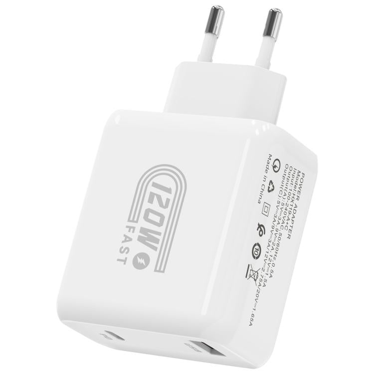 HX119 120W USBおよびType-Cデュアルインターフェース高速充電器, EUプラグ, UKプラグ, USプラグ