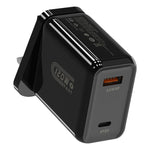 HX119 120W USBおよびType-Cデュアルインターフェース高速充電器, EUプラグ, UKプラグ, USプラグ