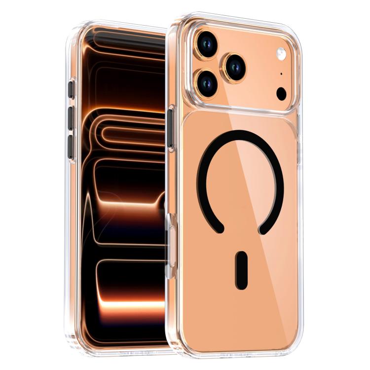 クリスタルトランスペアレント磁気スマホケース、iPhone 17 Pro Max用、iPhone 17 Pro用