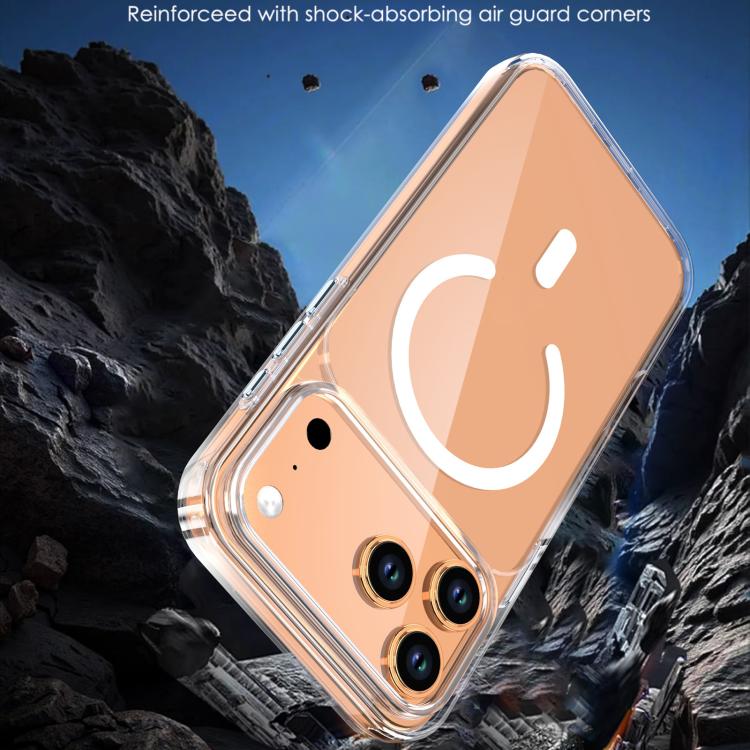 クリスタルトランスペアレント磁気スマホケース、iPhone 17 Pro Max用、iPhone 17 Pro用