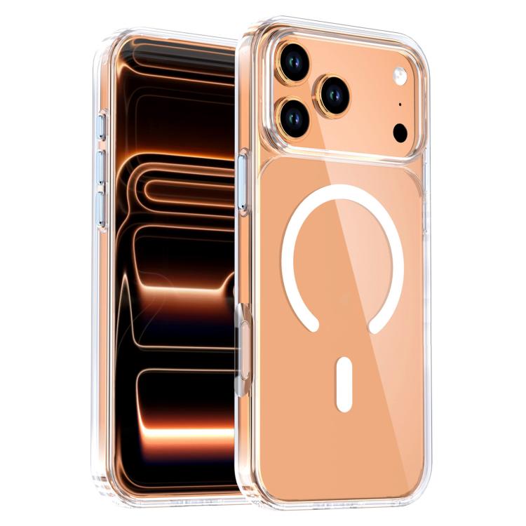 クリスタルトランスペアレント磁気スマホケース、iPhone 17 Pro Max用、iPhone 17 Pro用