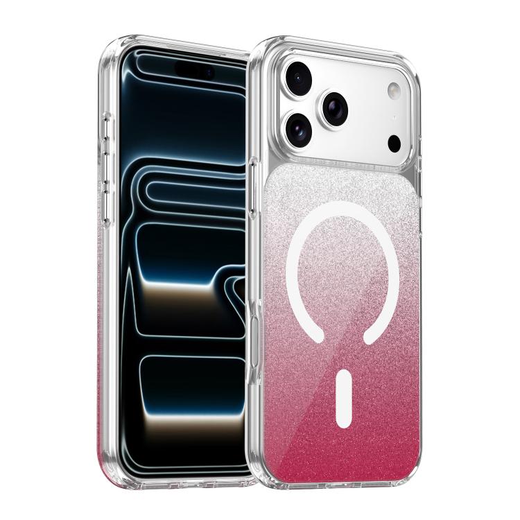 クリスタルグリッターマグネットスマホケース、iPhone 17 Pro Max用、iPhone 17 Pro用