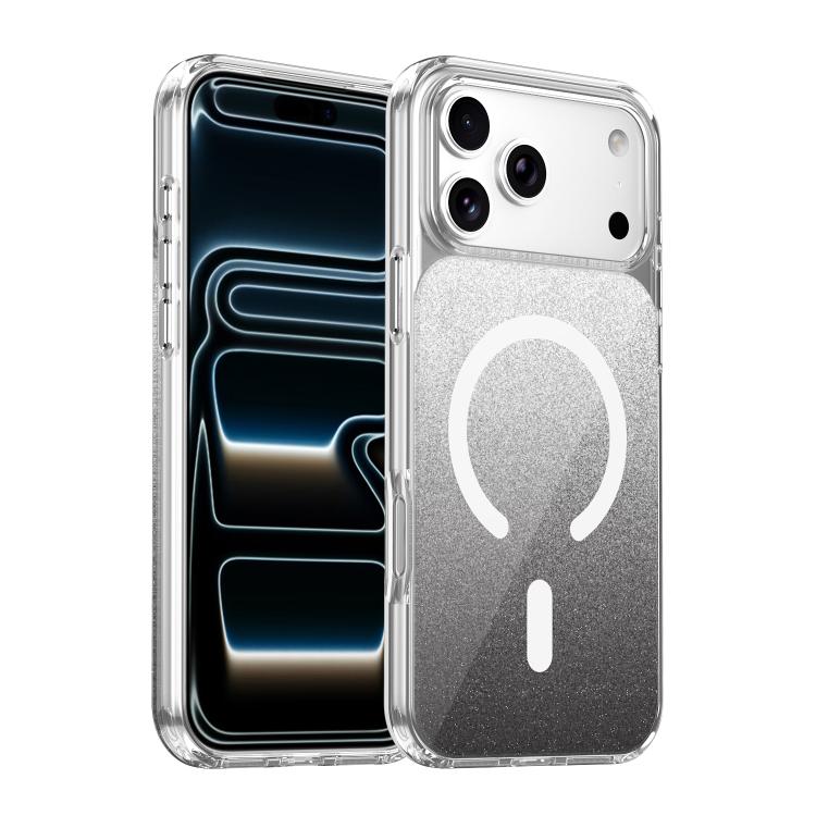 クリスタルグリッターマグネットスマホケース、iPhone 17 Pro Max用、iPhone 17 Pro用
