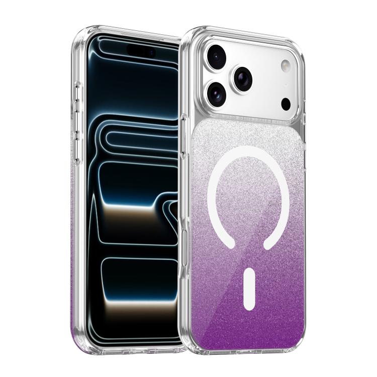 クリスタルグリッターマグネットスマホケース、iPhone 17 Pro Max用、iPhone 17 Pro用