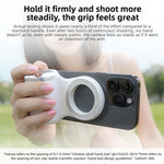 Magnetic Smartphone Shooting Holder Hand Grip Handle Snap On Phone Stand, Single Grip, With Fill Light