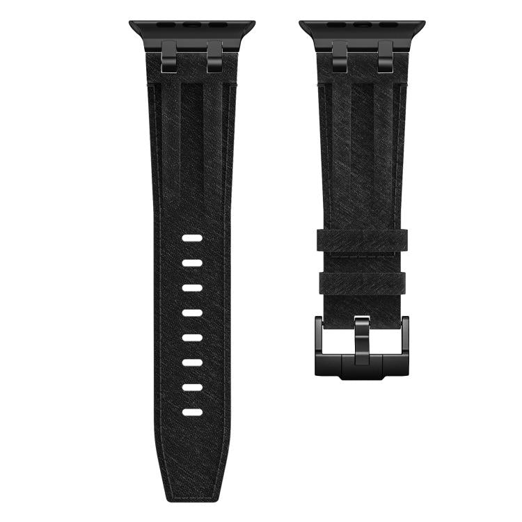 デニムステッチヴィーガンレザーベルト、Apple Watch 46mm / 49mm / 45mm / 44mm用